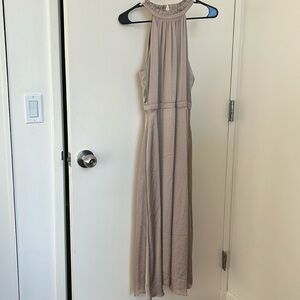 Elie Tahari champagne silky dress. Size 2. Never worn. Like new condition.